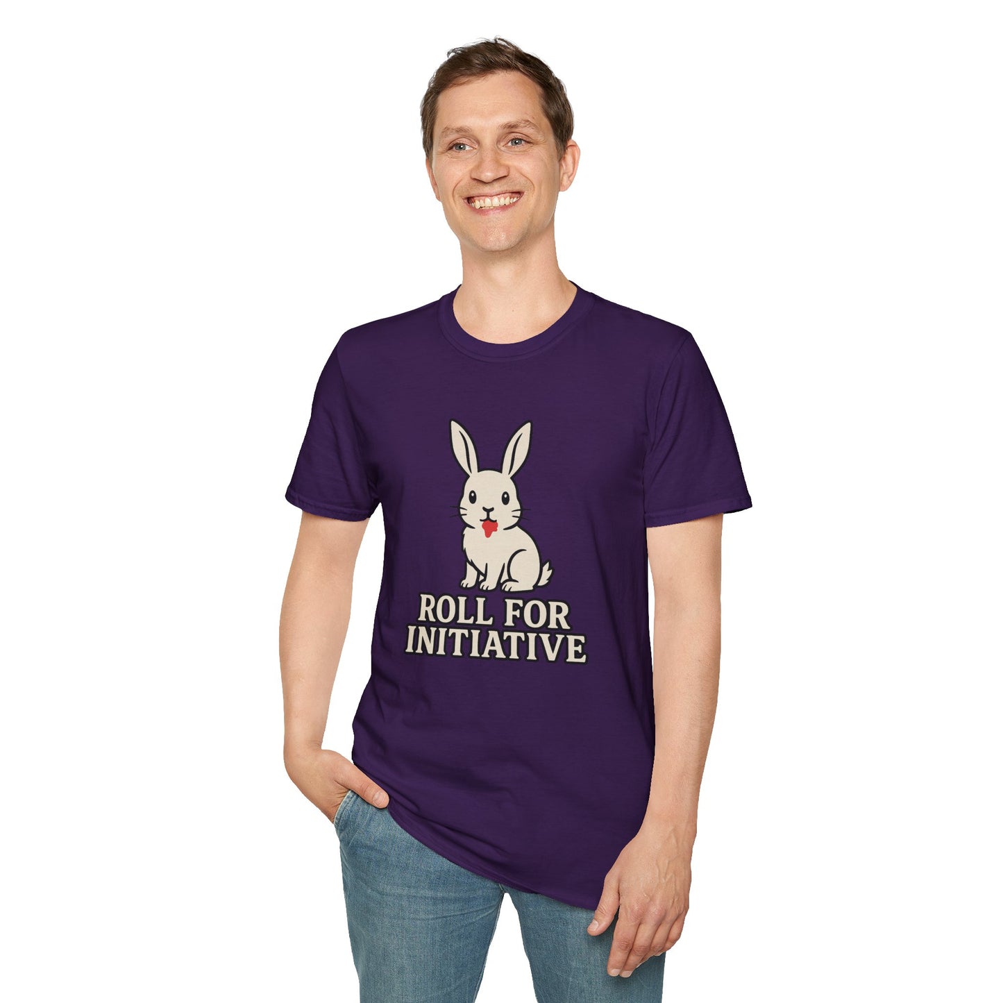 Roll for Initiative T-Shirt – Killer Bunny Humor Gaming Tee