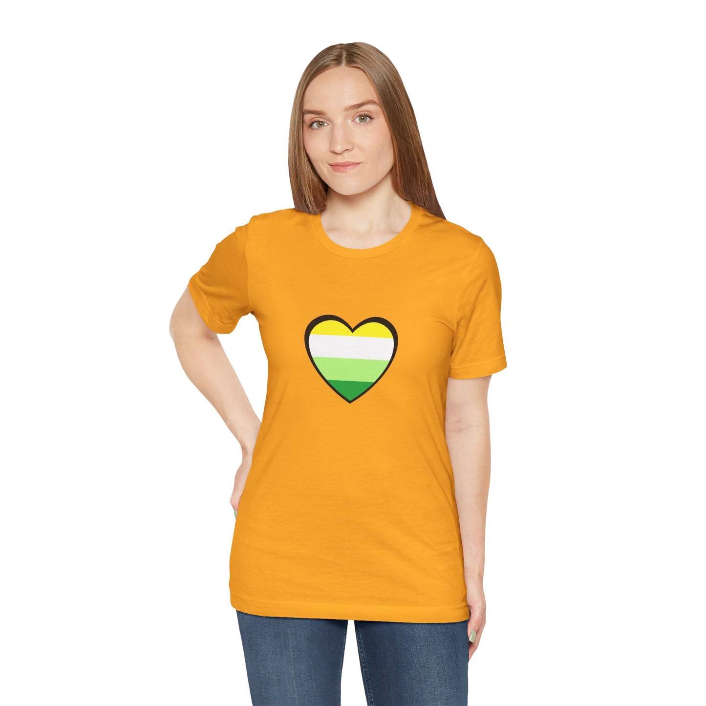 Gender Neutral Pride Flag Heart T-Shirt – Unisex LGBTQ+ Graphic Tee - WhimSpin - https://whimspin.com