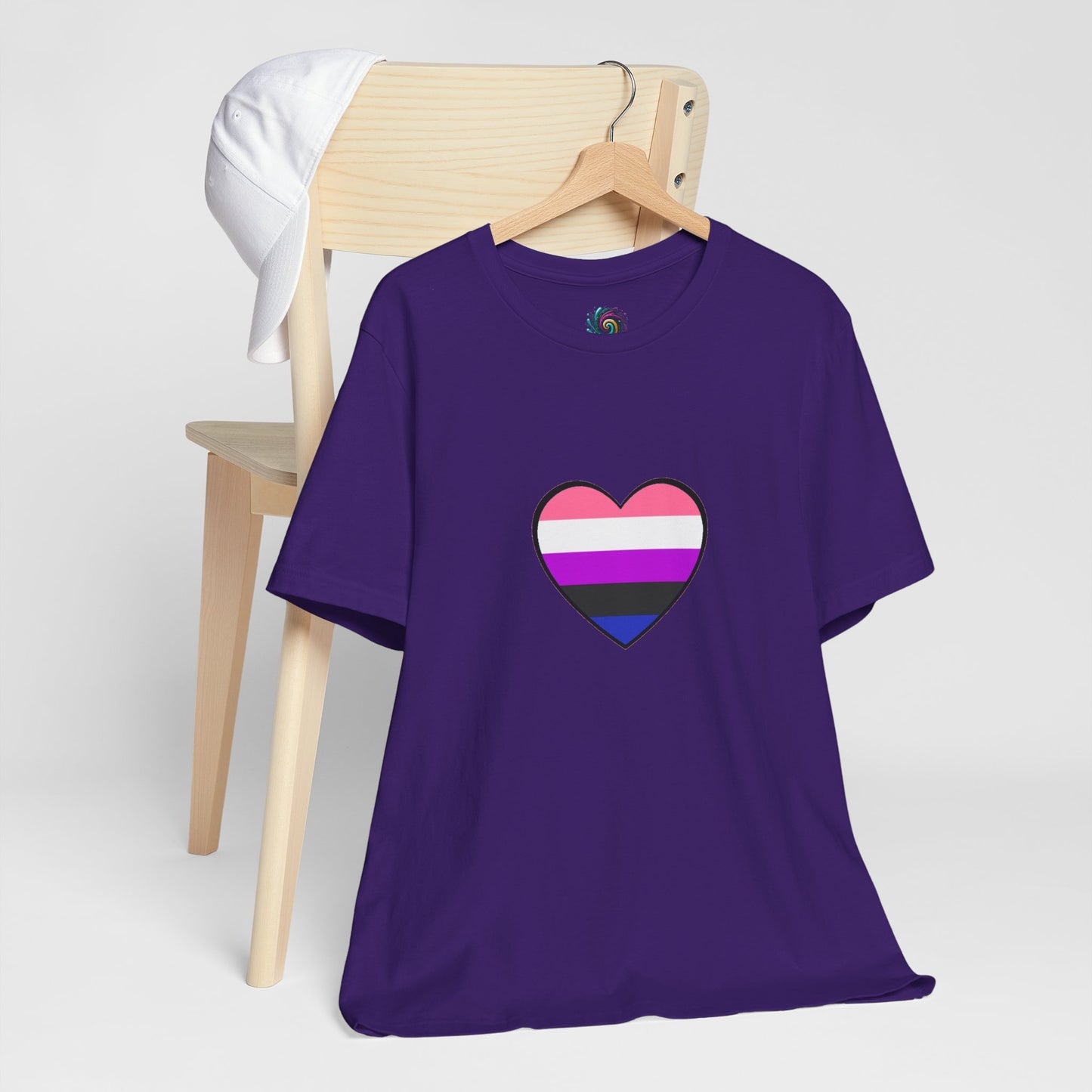 Genderfluid Pride Heart T-Shirt – Bold LGBTQIA+ Flag Tee - WhimSpin - https://whimspin.com