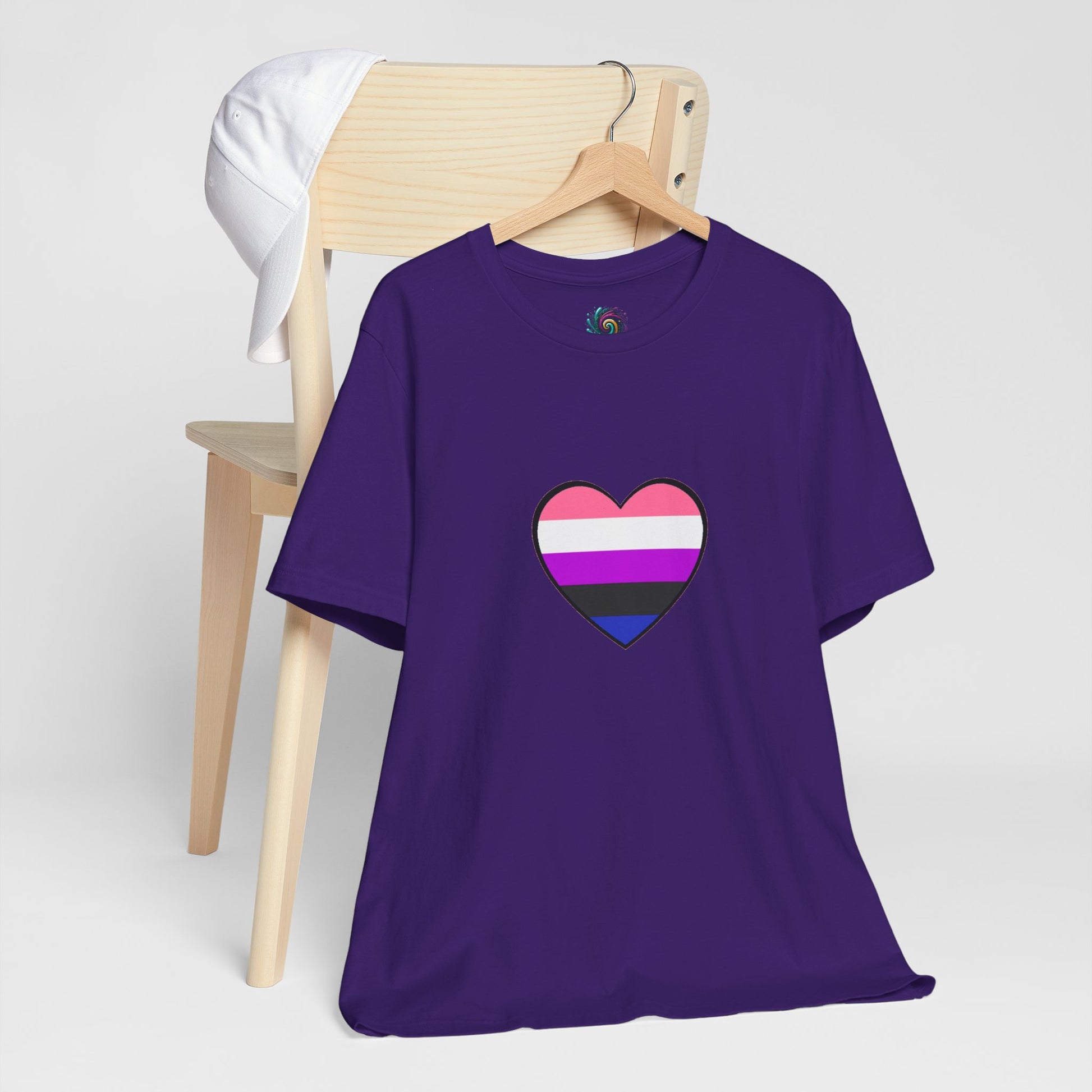 Genderfluid Pride Heart T-Shirt – Bold LGBTQIA+ Flag Tee - WhimSpin - https://whimspin.com