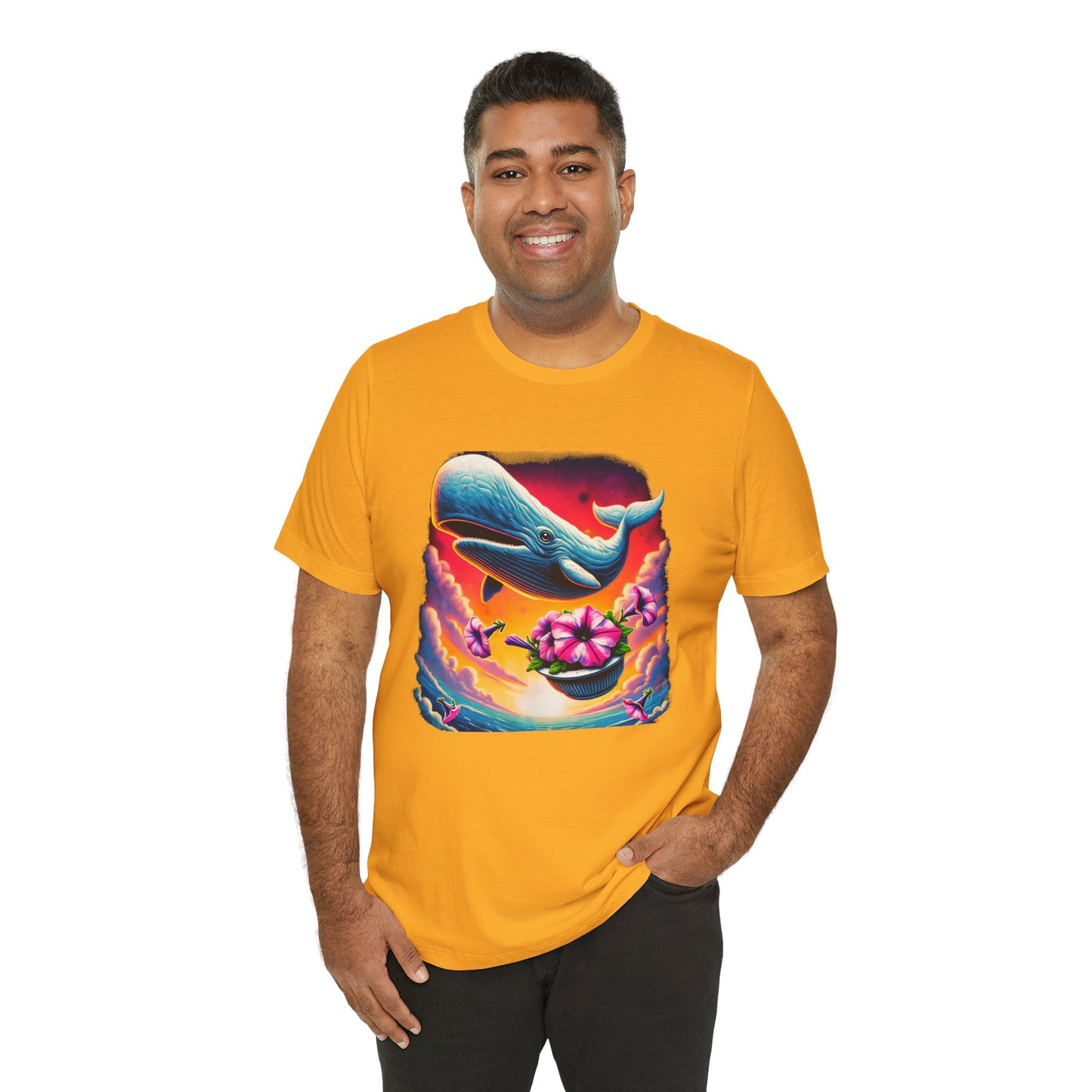 "Oh No, Not Again" Petunias and Whale Funny TShirt – Unisex Tee