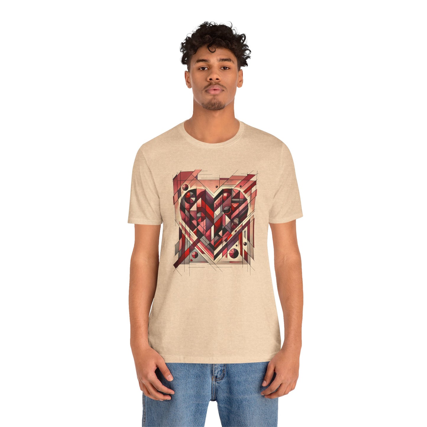 Cubist Heart T-Shirt – Modern Art Valentine's Day Graphic Tee