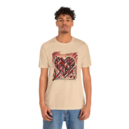 Cubist Heart T-Shirt – Modern Art Valentine's Day Graphic Tee