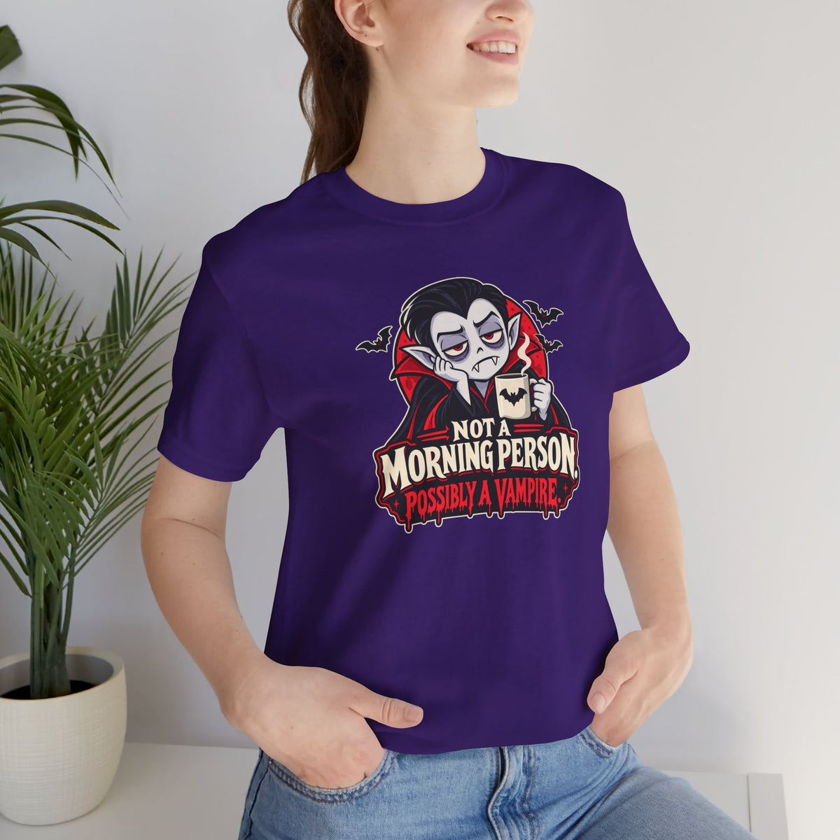 Not a Morning Person Possibly a Vampire T-Shirt – Funny Halloween Tee