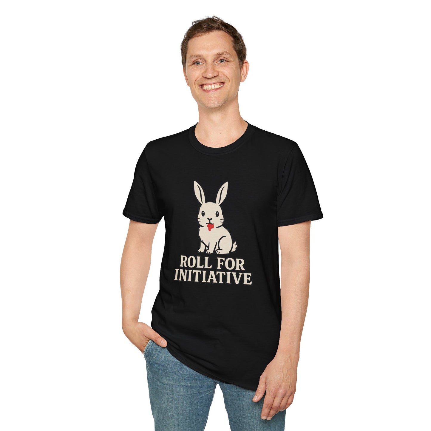 Roll for Initiative T-Shirt – Killer Bunny Humor Gaming Tee
