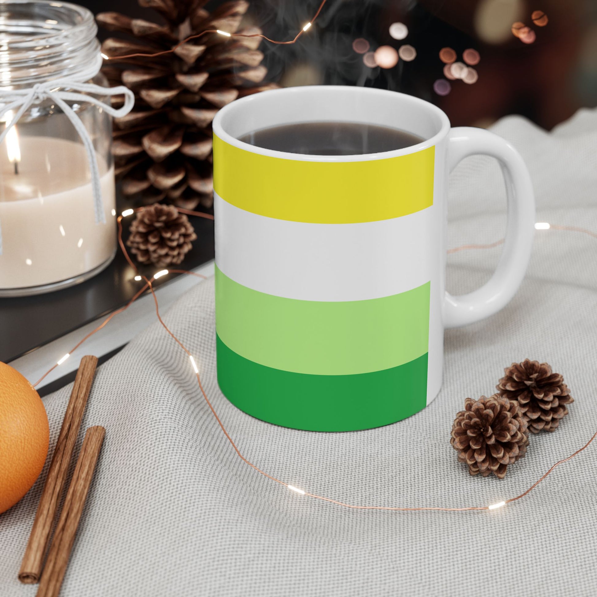 Gender Neutral Pride Flag Cup – Vibrant Identity Coffee Mug - WhimSpin - https://whimspin.com