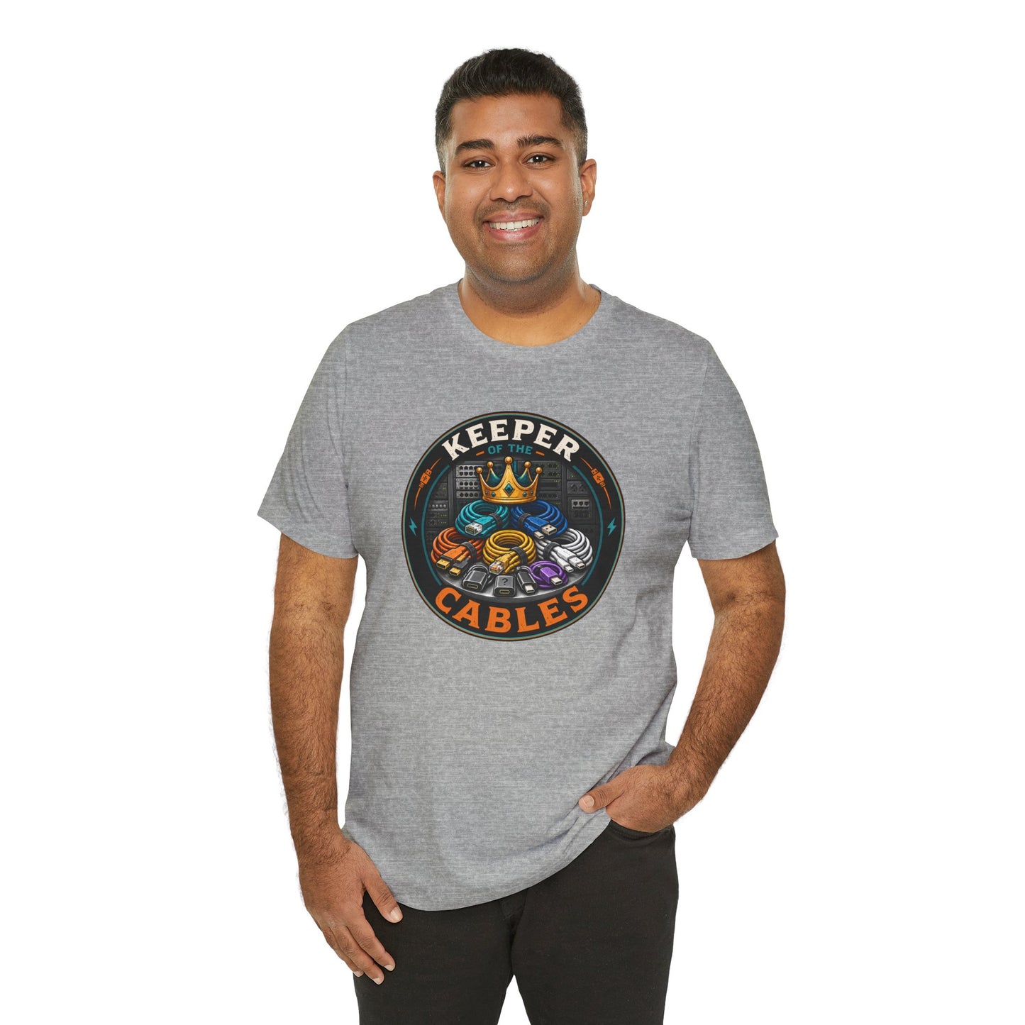 Keeper of the Cables T-Shirt – Funny Tech Dad Cable Tee