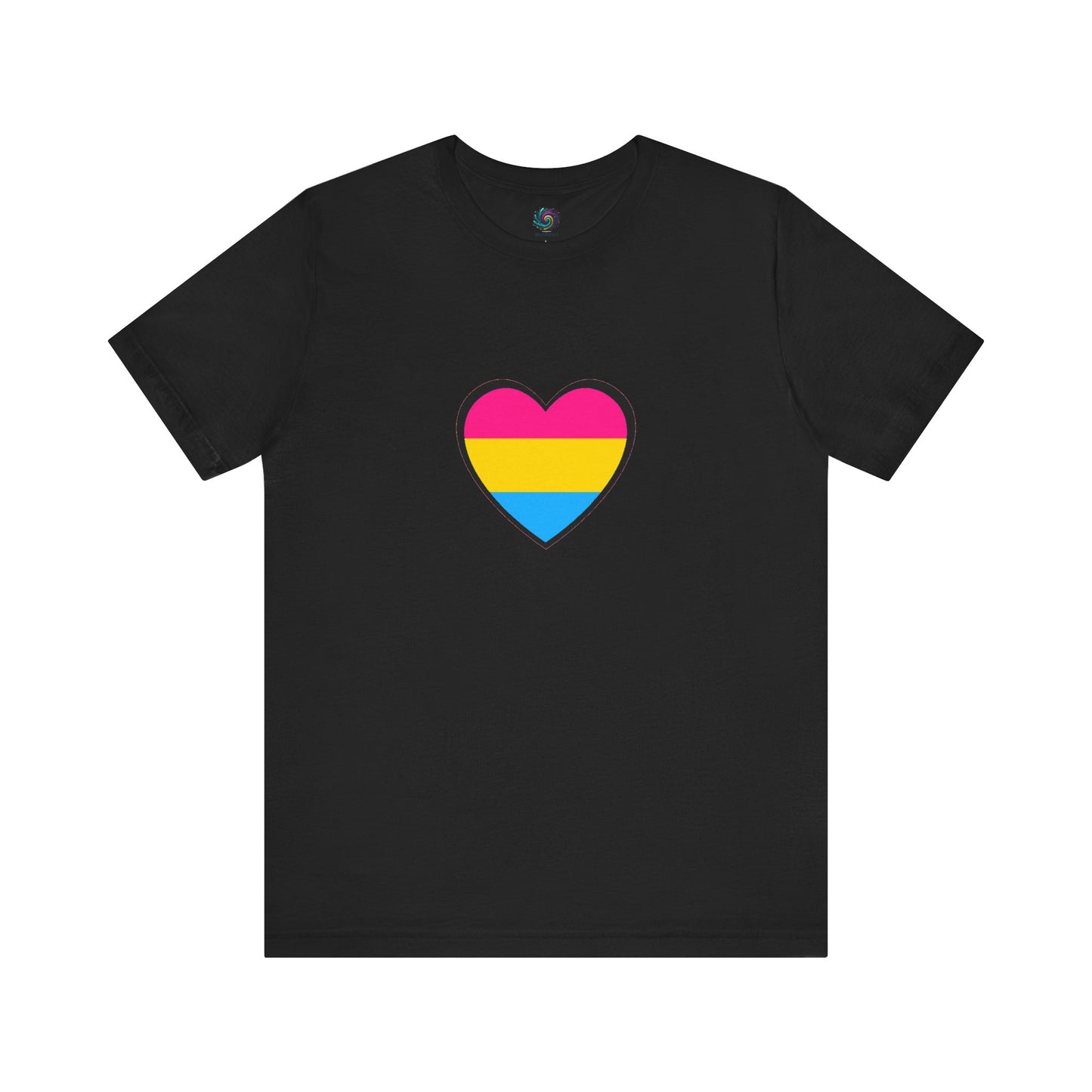 Pansexual Pride Flag Heart Tee – LGBTQ+ Pan Flag Minimalist Shirt - WhimSpin - https://whimspin.com