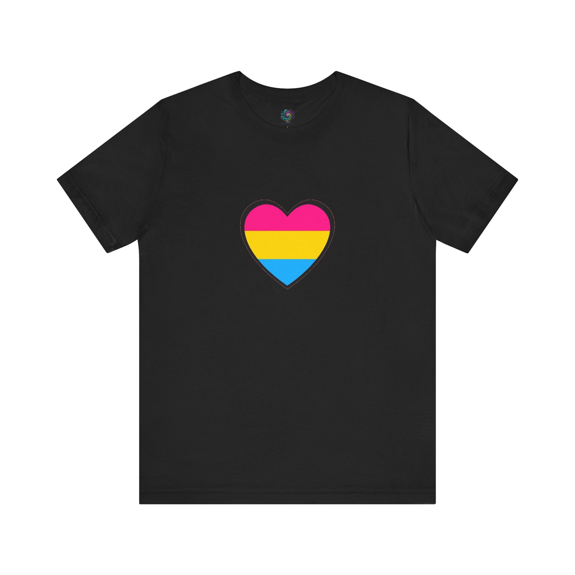 Pansexual Pride Flag Heart Tee – LGBTQ+ Pan Flag Minimalist Shirt - WhimSpin - https://whimspin.com