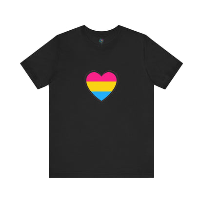 Pansexual Pride Flag Heart Tee – LGBTQ+ Pan Flag Minimalist Shirt - WhimSpin - https://whimspin.com
