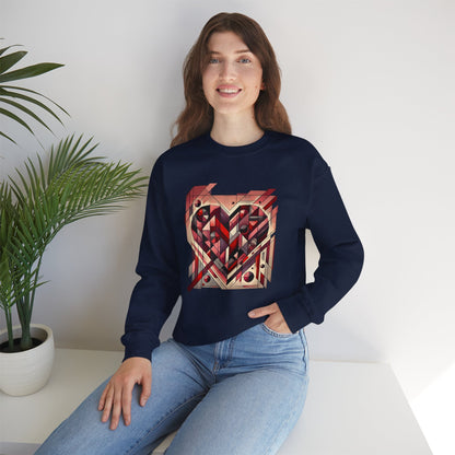 Cubist Heart Sweatshirt – Modern Art Valentine's Day Pullover