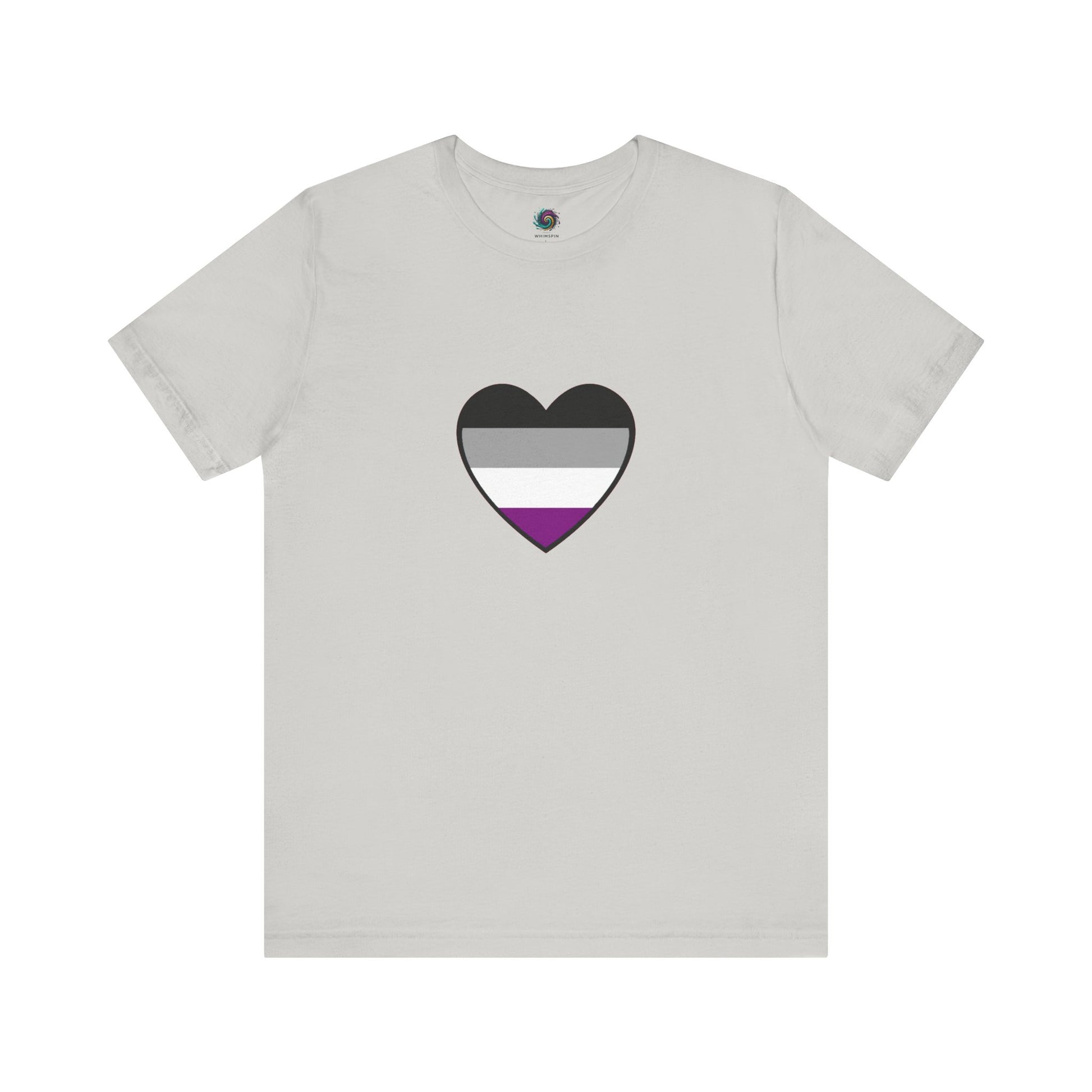 Asexual Pride Flag Heart T-Shirt – Ace Flag LGBTQ+ Graphic Tee - WhimSpin - https://whimspin.com