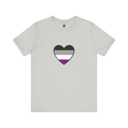 Asexual Pride Flag Heart T-Shirt – Ace Flag LGBTQ+ Graphic Tee - WhimSpin - https://whimspin.com