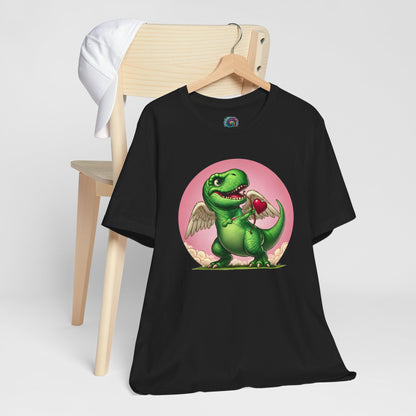 Cupidsaurus Rex T-Shirt – Funny Dinosaur Cupid Valentine’s Day Tee