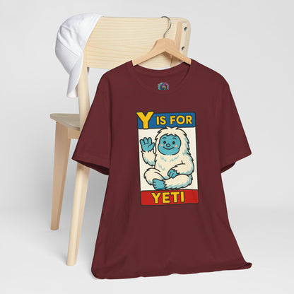 Y Is for Yeti T-Shirt – Cute Winter Monster Tee from the Monster Alphabet Series