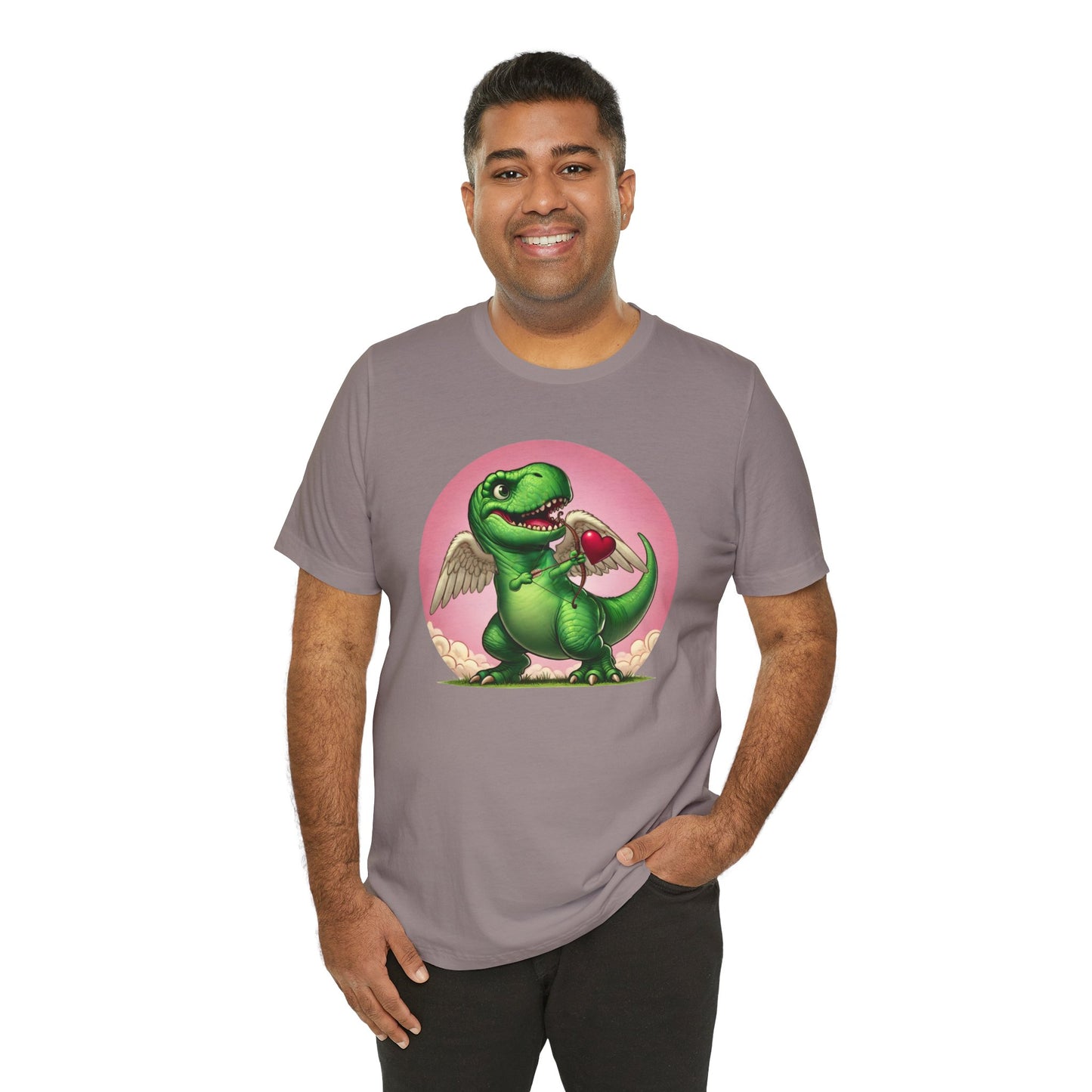Cupidsaurus Rex T-Shirt – Funny Dinosaur Cupid Valentine’s Day Tee
