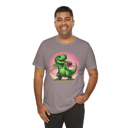 Cupidsaurus Rex T-Shirt – Funny Dinosaur Cupid Valentine’s Day Tee