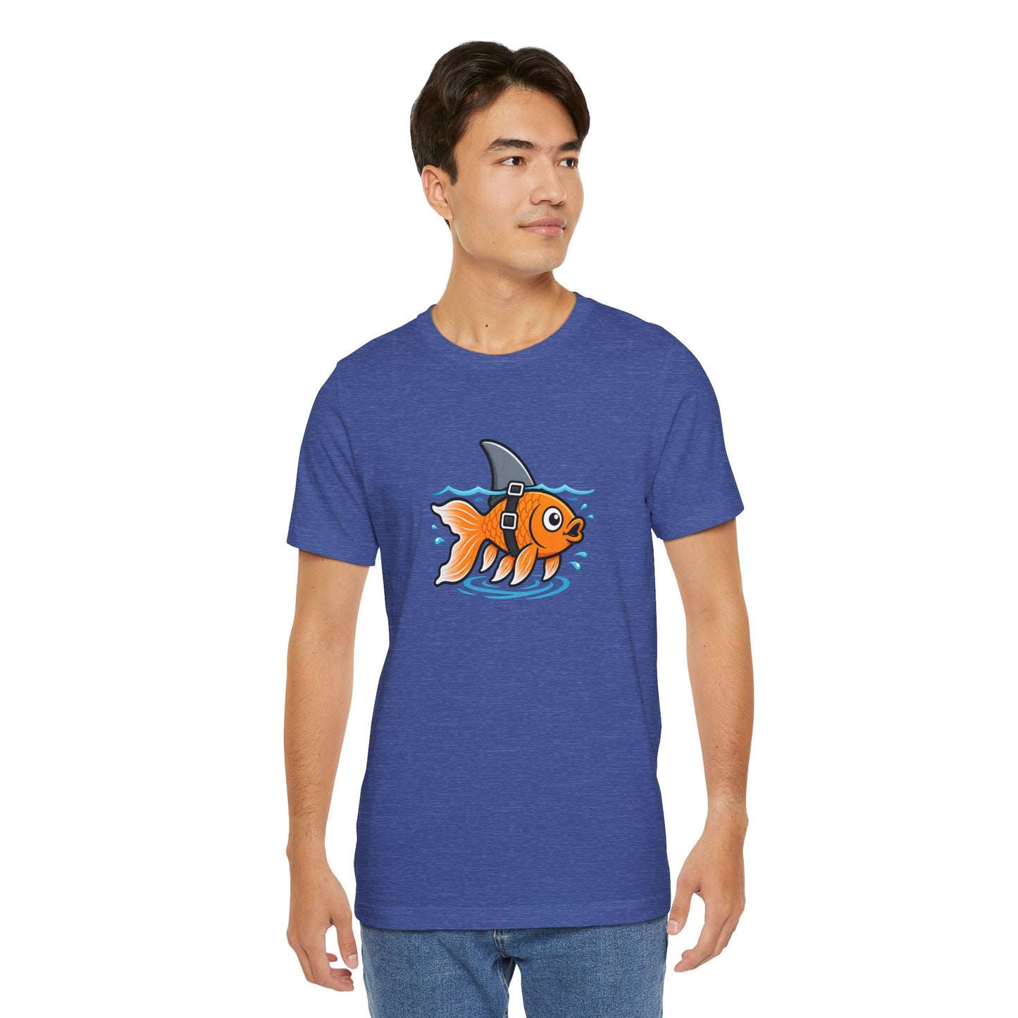 Goldfish Shark T-Shirt – Funny Fish Swimming  Graphic Tee