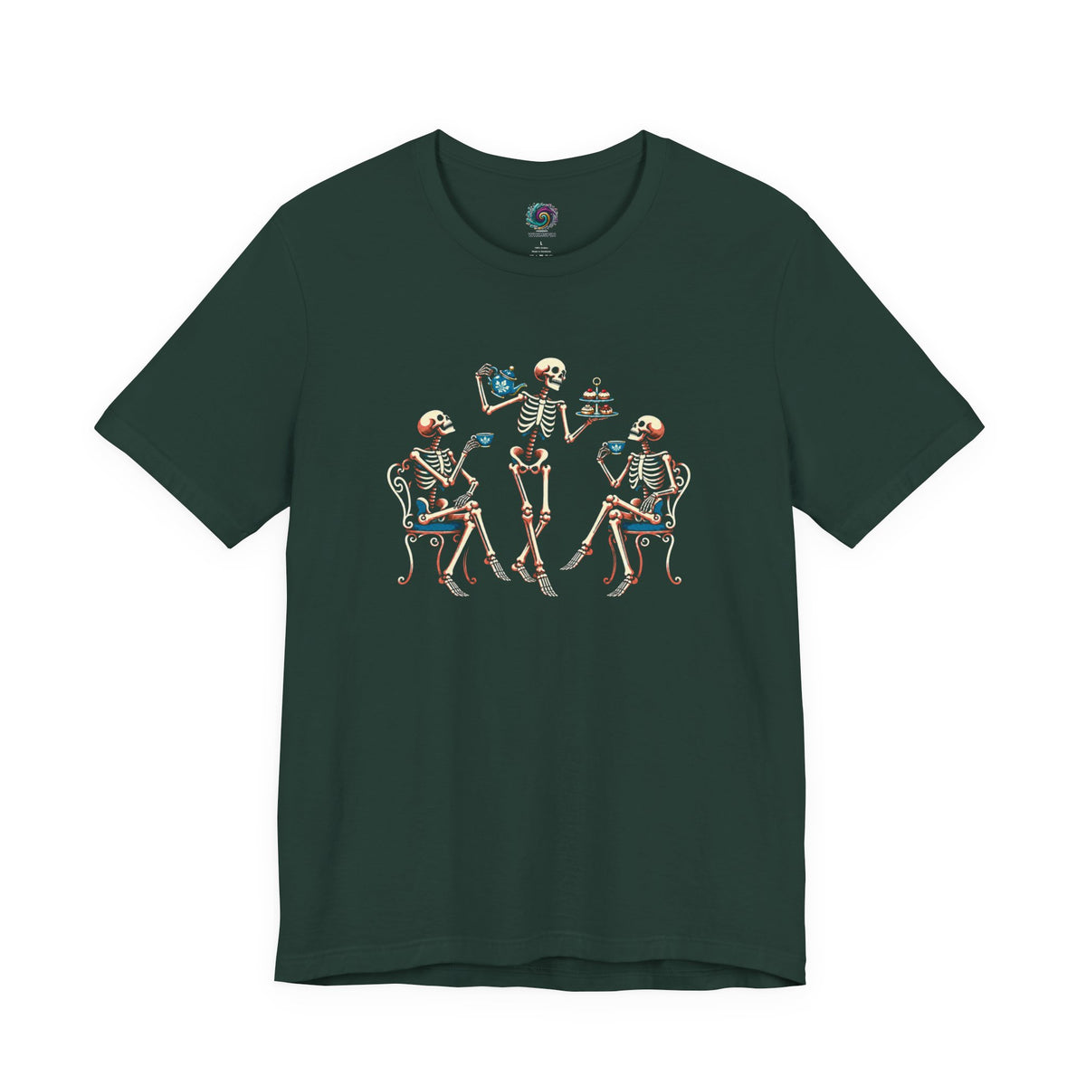 Skeleton Tea Party T-Shirt – Vintage Halloween Skeleton Tee