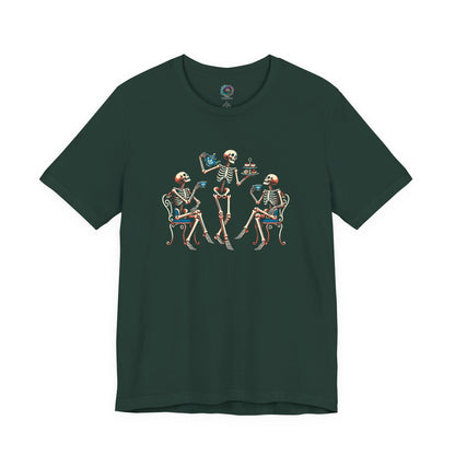 Skeleton Tea Party T-Shirt – Vintage Halloween Skeleton Tee