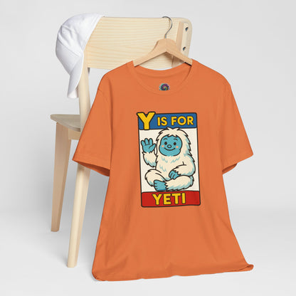 Y Is for Yeti T-Shirt – Cute Winter Monster Tee from the Monster Alphabet Series
