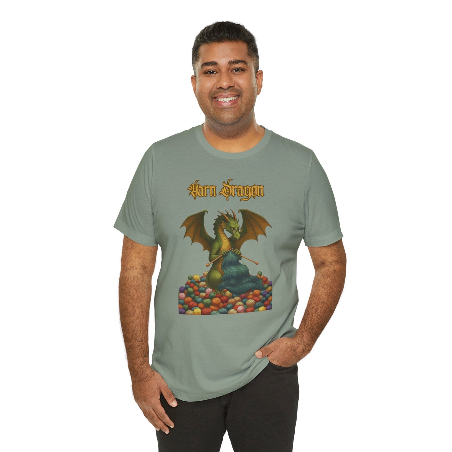 Yarn Dragon T-Shirt – Funny Knitting Dragon Shirt for Yarn Lovers