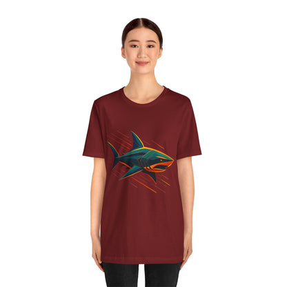 Electric Apex Shark T-Shirt – Bold Ocean Graphic Tee - WhimSpin - https://whimspin.com