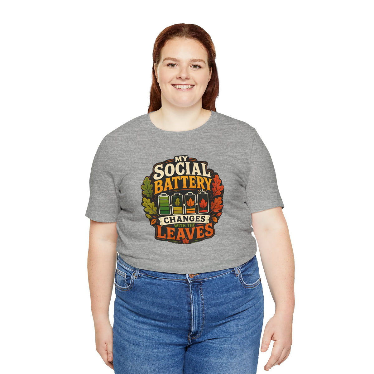 My Social Battery Changes With the Leaves T-Shirt – Funny Fall Tee