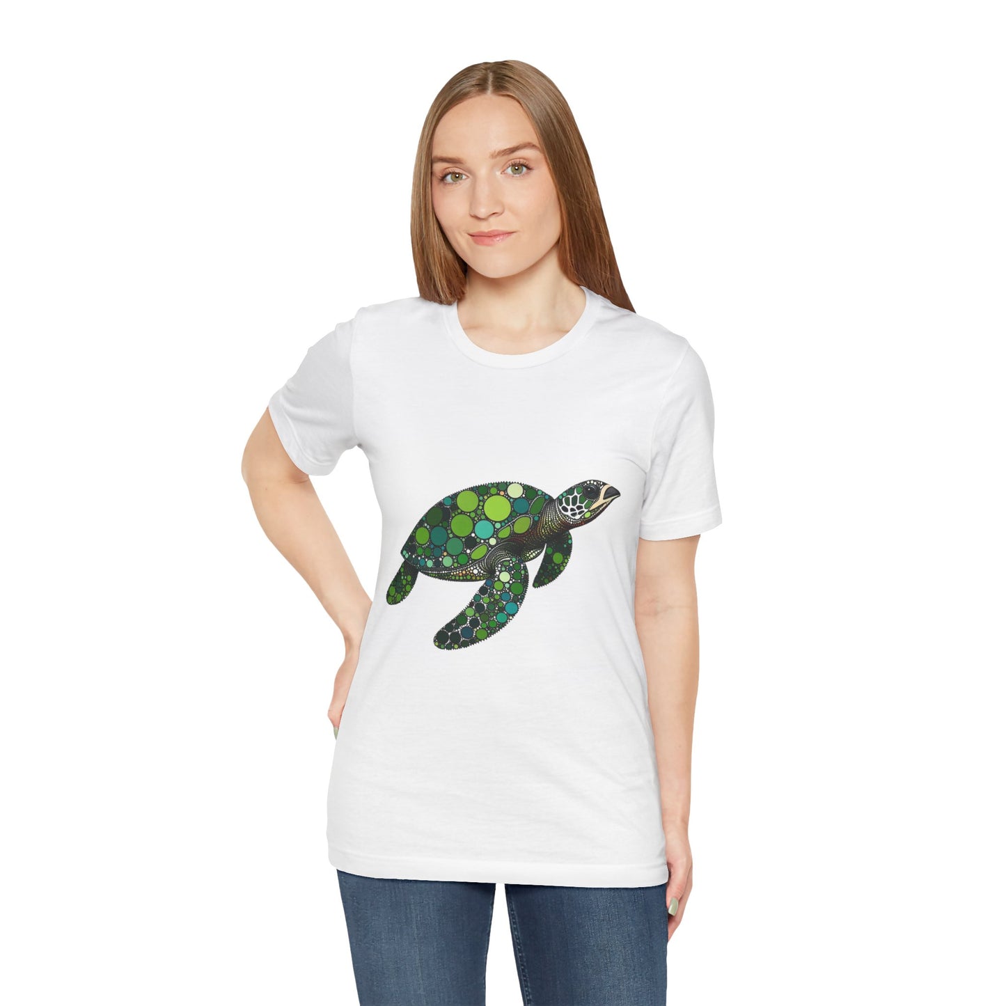 Geometric Sea Turtle T-Shirt – Eco Ocean Vibes Graphic Tee - WhimSpin - https://whimspin.com