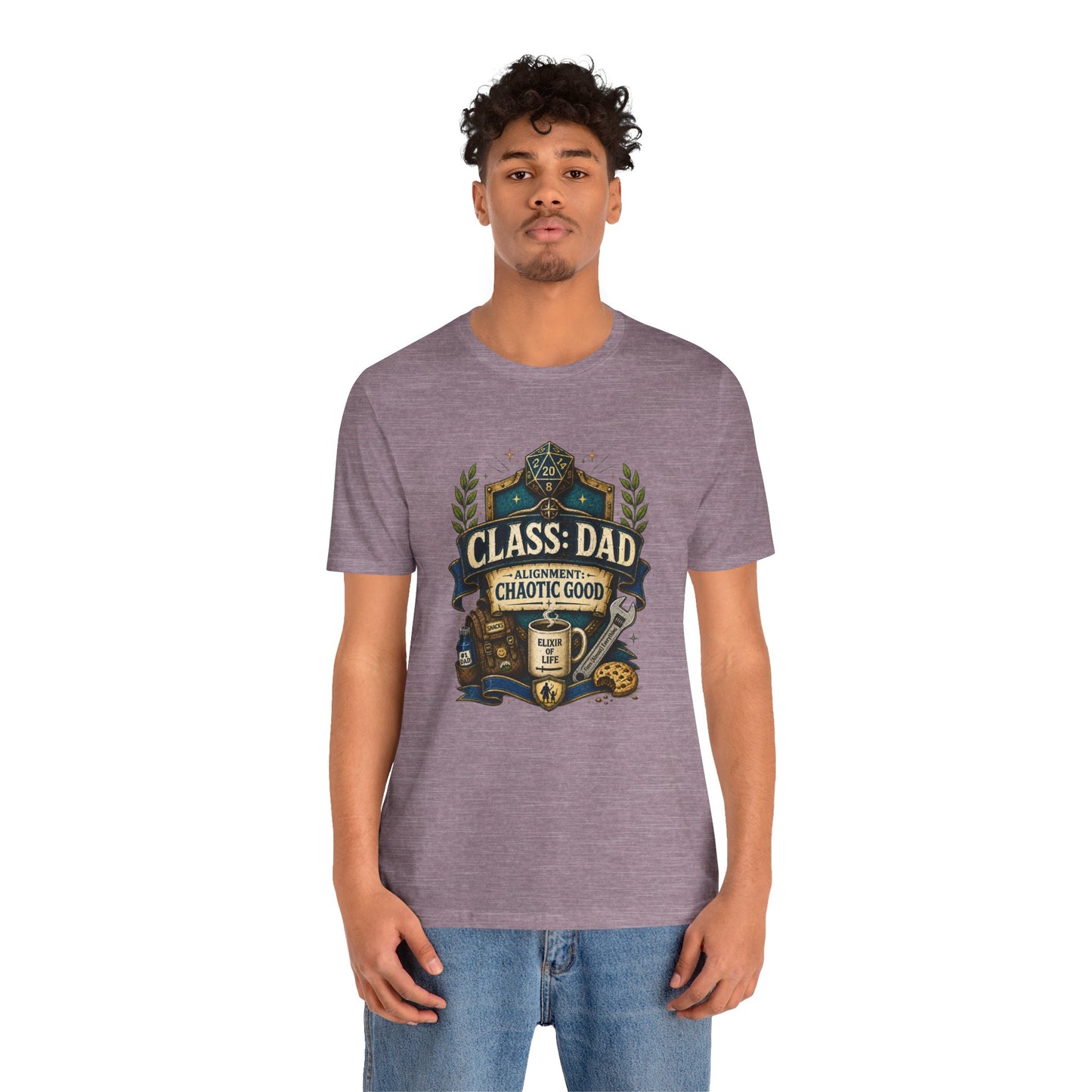 Chaotic Good Dad T-Shirt – RPG Gamer Dad Graphic Tee