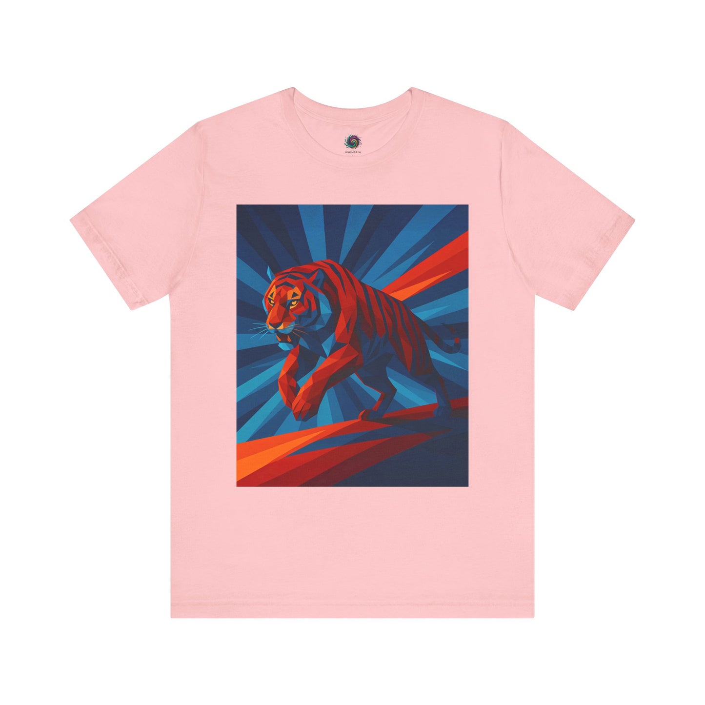Geometric Tiger T-Shirt – Bold Jungle Animal Tee in Abstract Style - WhimSpin - https://whimspin.com