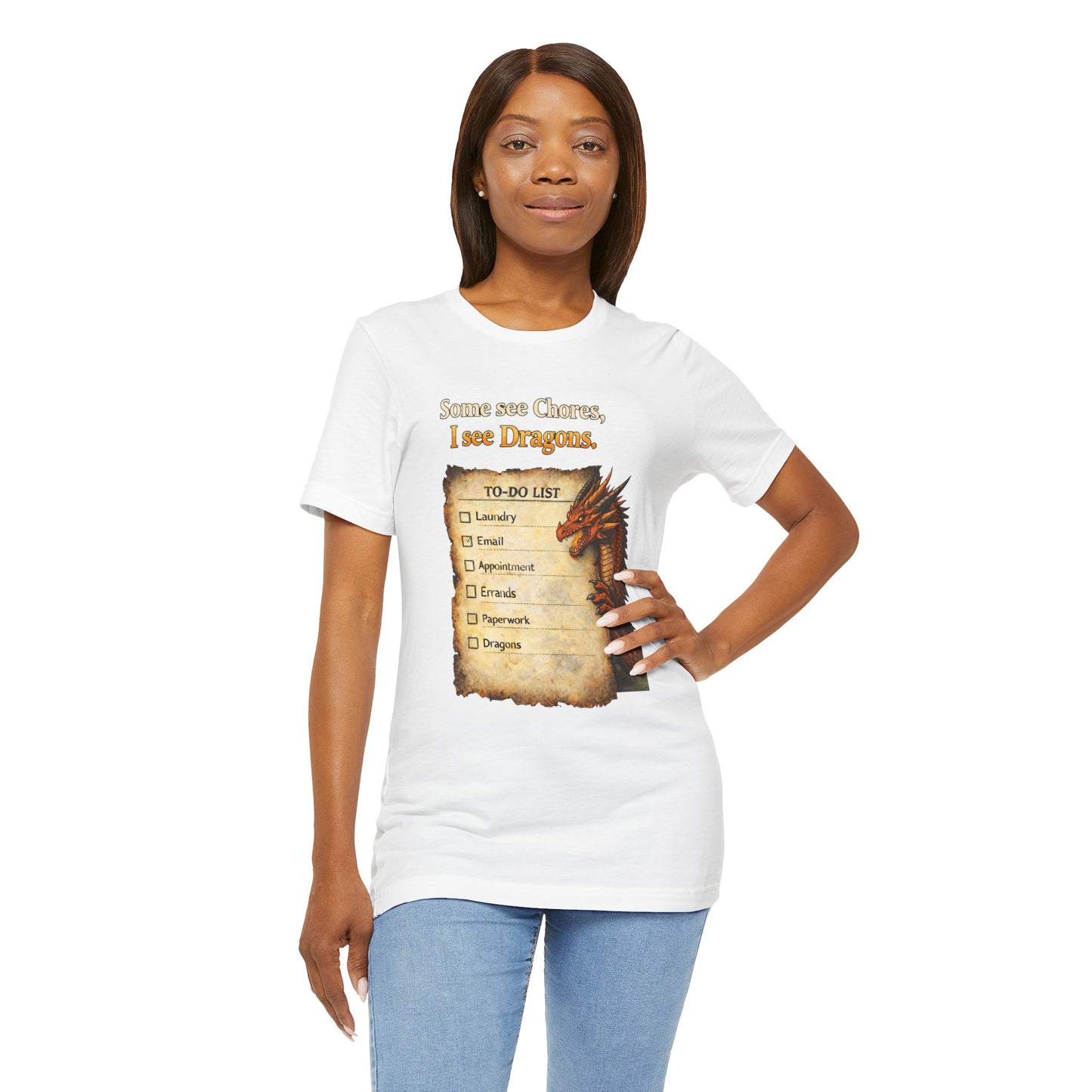 Some See Chores I See Dragons T-Shirt – Funny Fantasy Tee