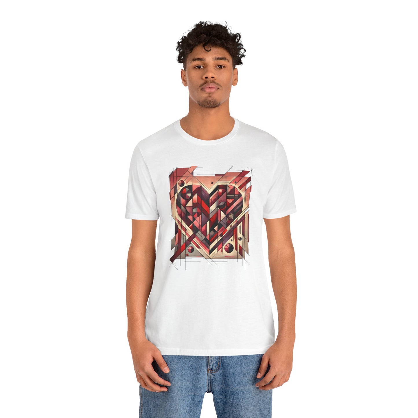 Cubist Heart T-Shirt – Modern Art Valentine's Day Graphic Tee