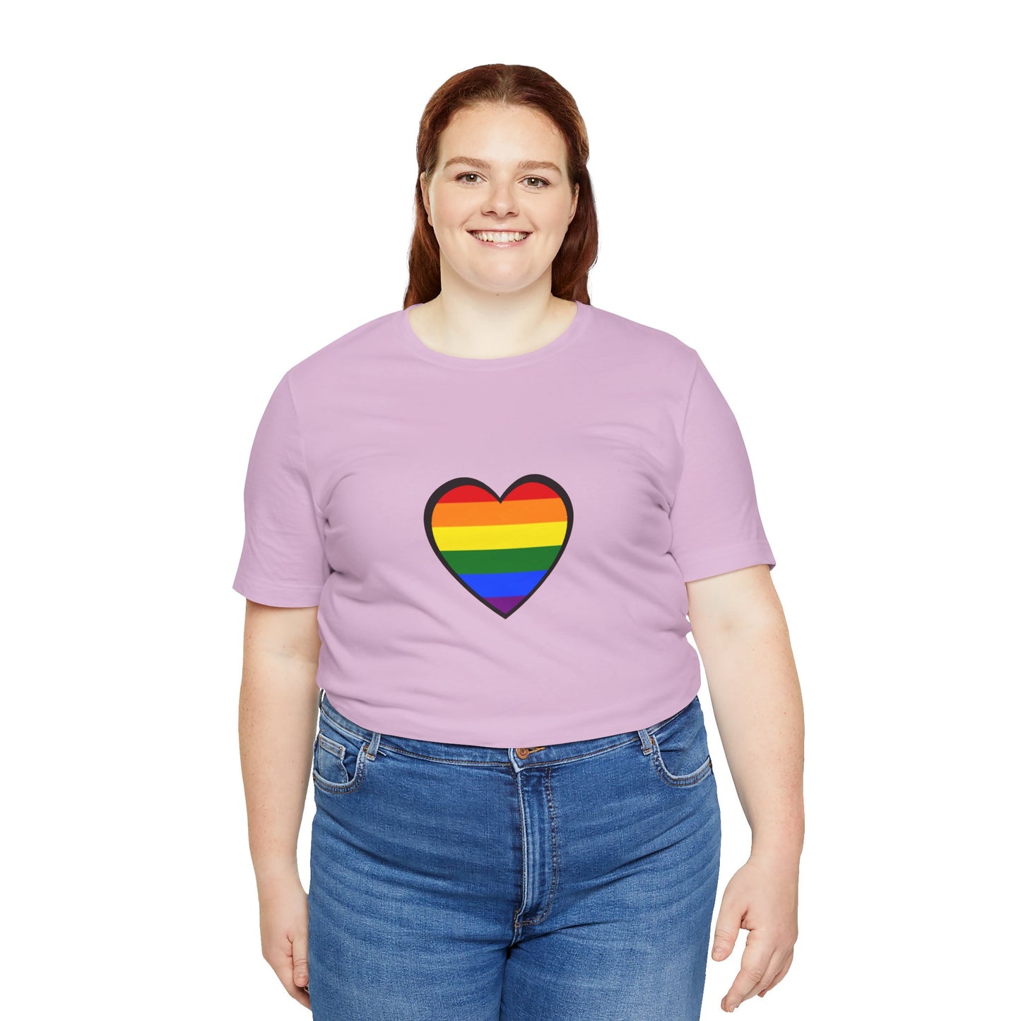 Pride Heart Flag T-Shirt – Rainbow Heart LGBTQ+ Equality Tee