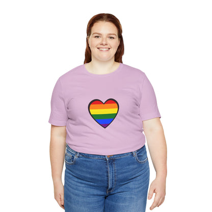 Pride Heart Flag T-Shirt – Rainbow Heart LGBTQ+ Equality Tee