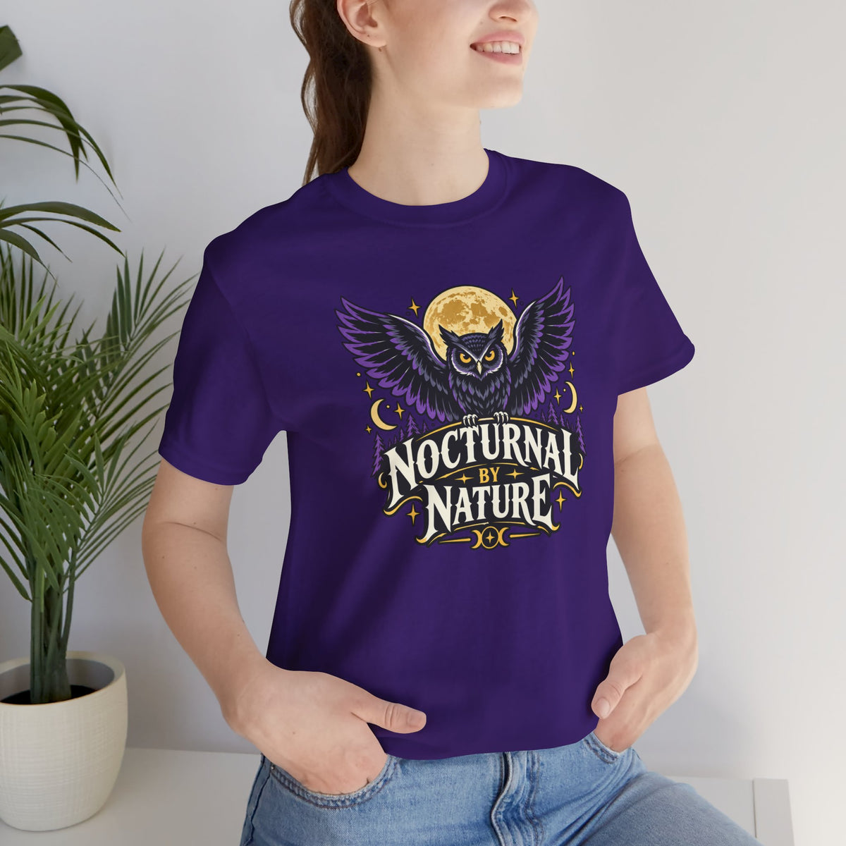 Nocturnal by Nature T-Shirt – Moonlit Owl Graphic Tee