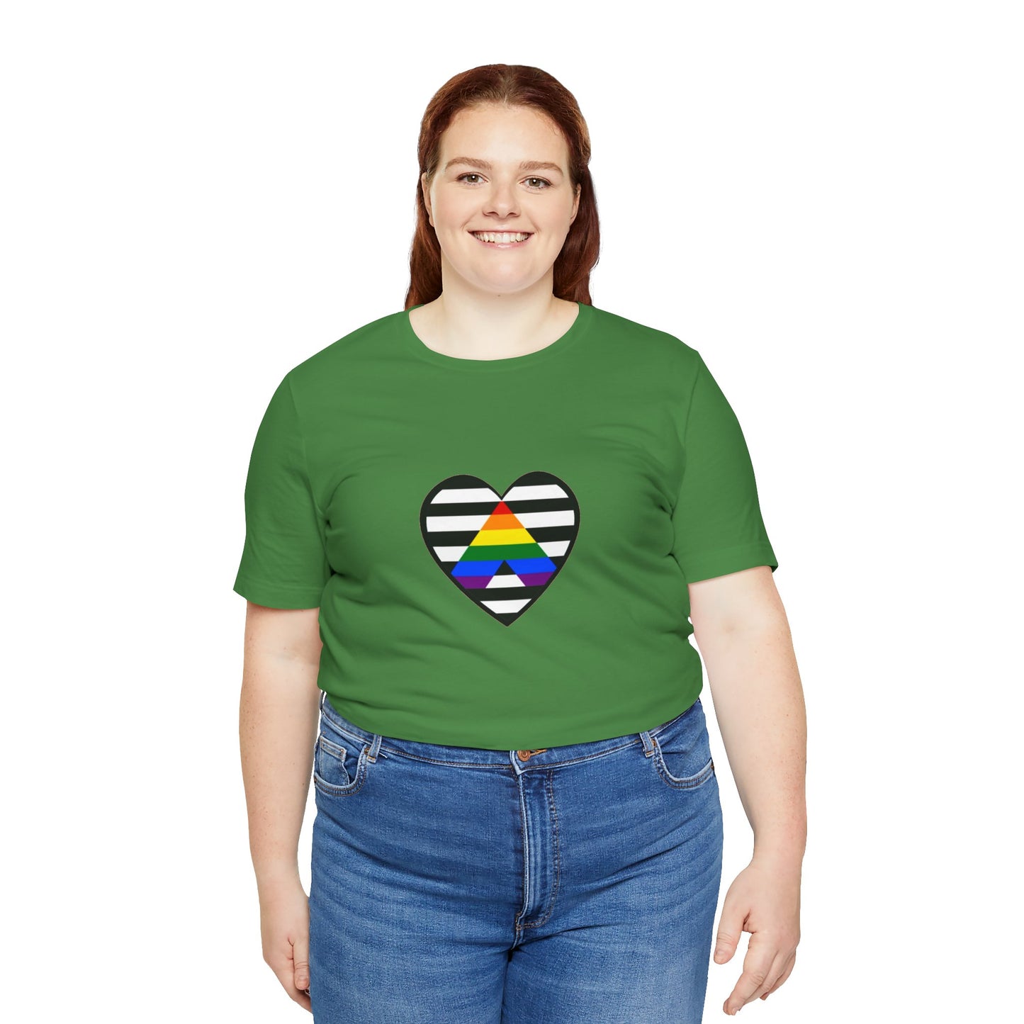 Ally Pride Flag Heart T-Shirt – Subtle LGBTQ+ Support Tee