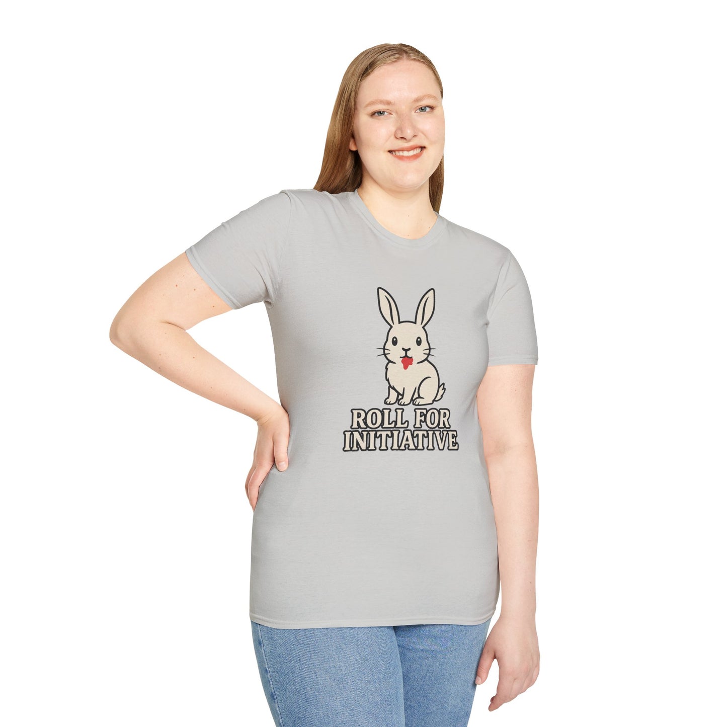 Roll for Initiative T-Shirt – Killer Bunny Humor Gaming Tee