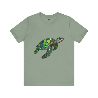Geometric Sea Turtle T-Shirt – Eco Ocean Vibes Graphic Tee - WhimSpin - https://whimspin.com