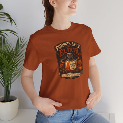 Pumpkin Spice Elixir T-Shirt – Funny Witchy Fall Coffee Tee