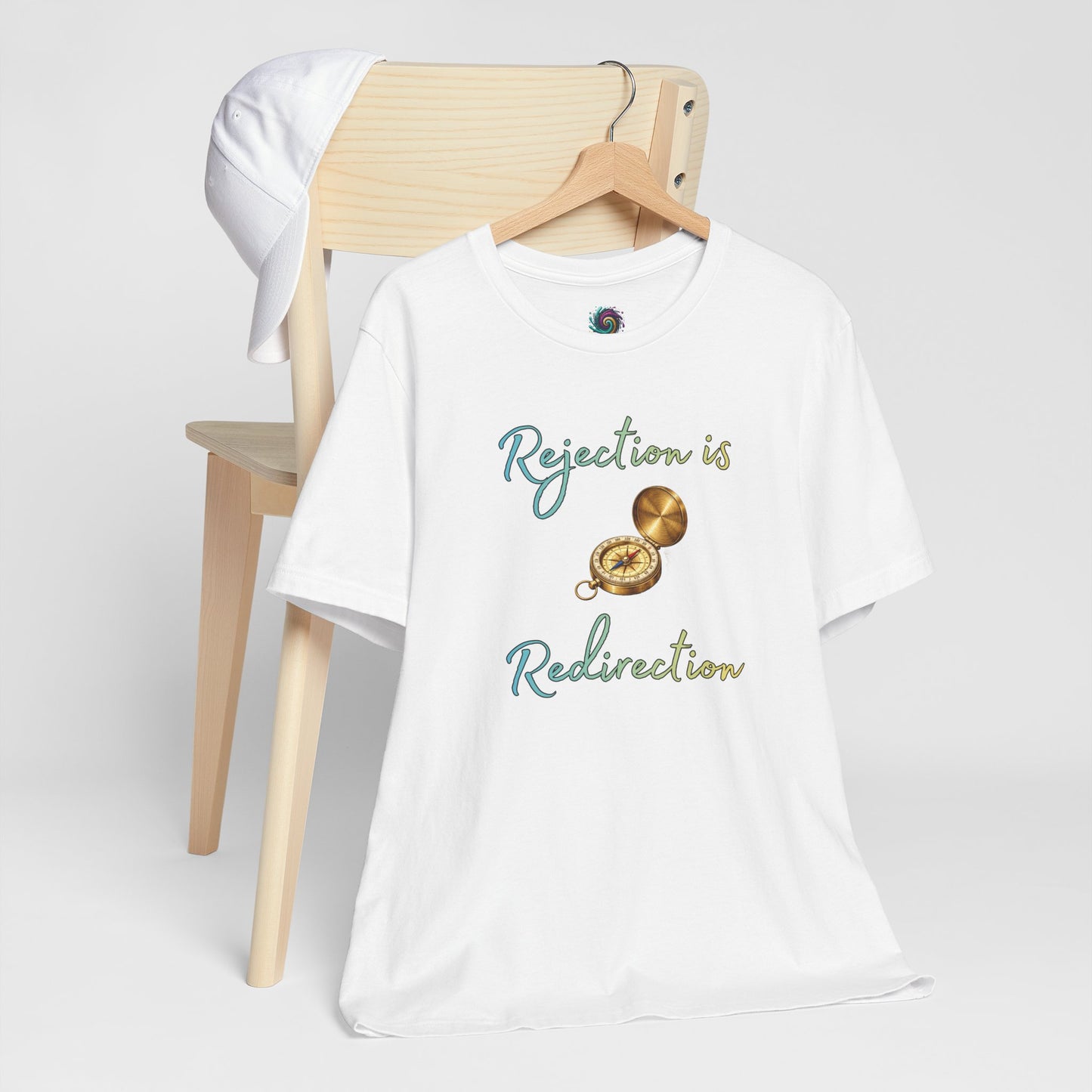 Rejection Is Redirection T-Shirt – Motivational Compass Quote Tee
