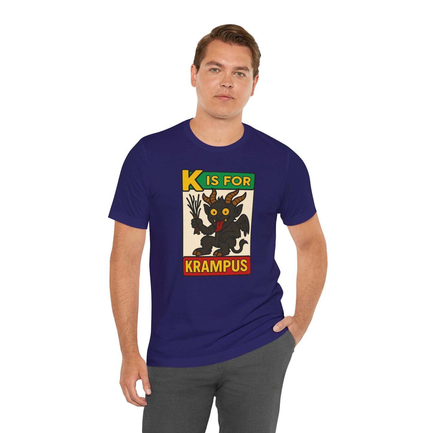 Krampus Alphabet Tee - "K is for Krampus" Holiday Graphic T-Shirt
