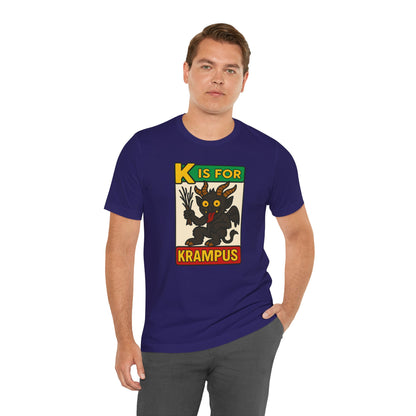 Krampus Alphabet Tee - "K is for Krampus" Holiday Graphic T-Shirt