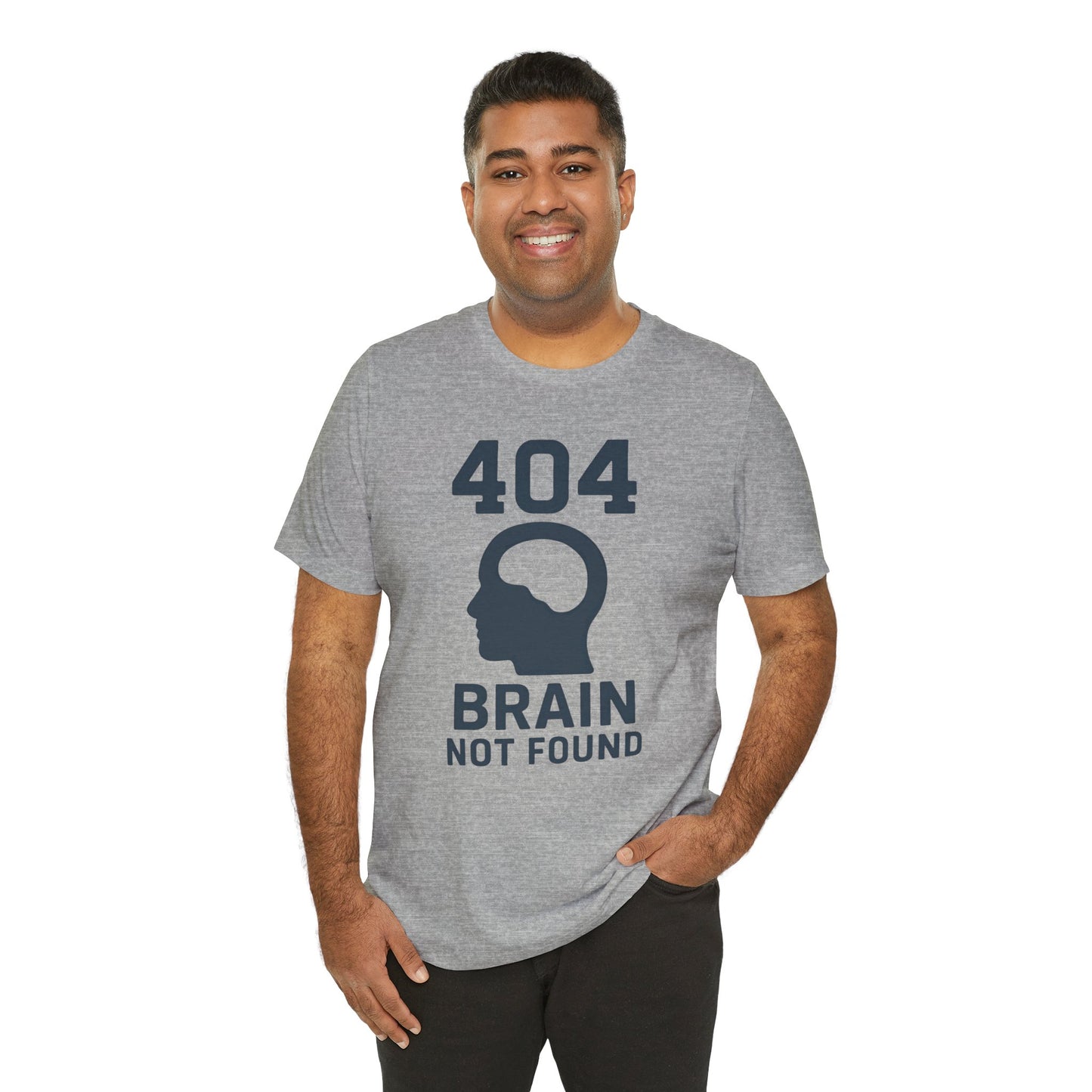 404 Brain Not Found T-Shirt – Techie Humor for Nerds & Geeks
