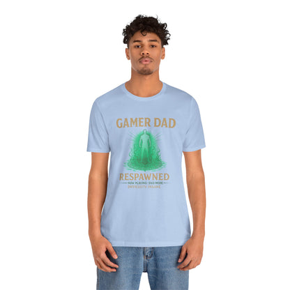 Gamer Dad Respawned T-Shirt – Funny New Fatherhood Gaming Tee