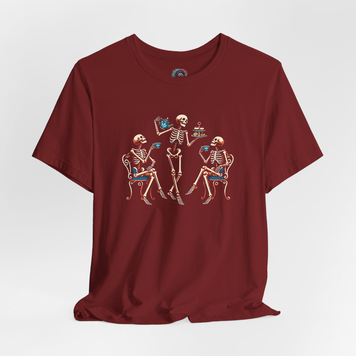 Skeleton Tea Party T-Shirt – Vintage Halloween Skeleton Tee