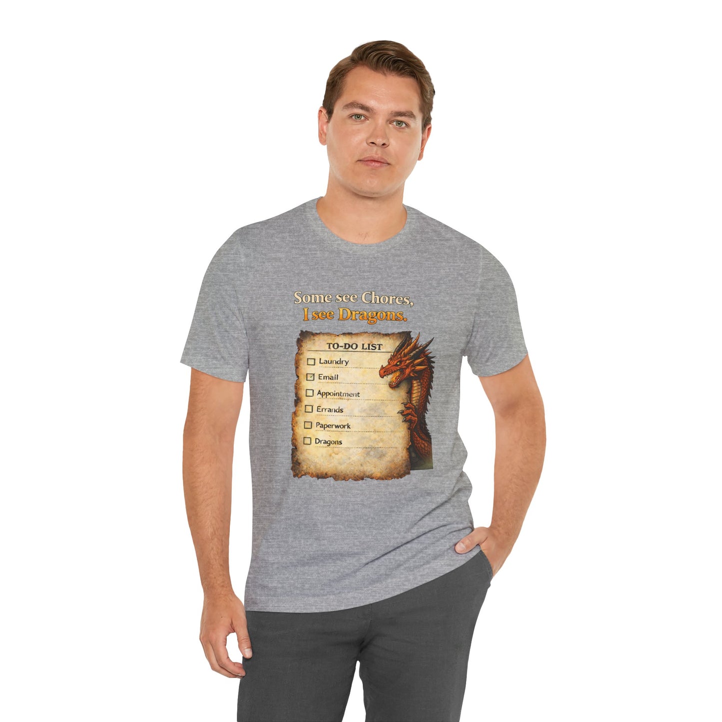 Some See Chores I See Dragons T-Shirt – Funny Fantasy Tee