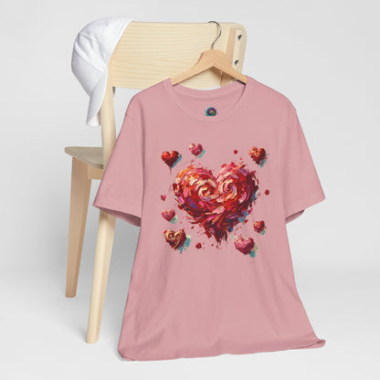 Impressionistic Heart T-Shirt – Artistic Valentine's Day Tee