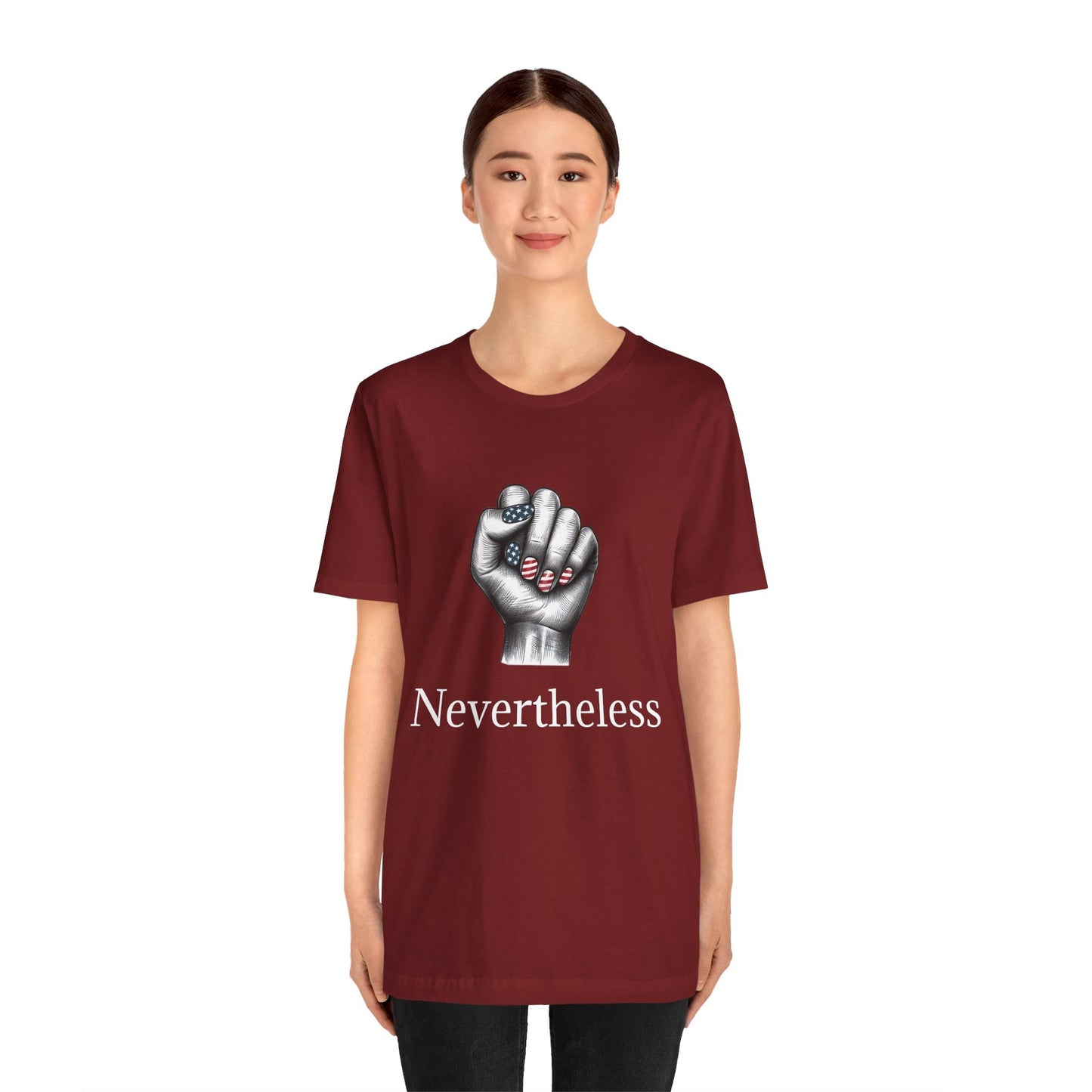 Nevertheless Feminist T-Shirt – Resist Fist Graphic Protest Tee