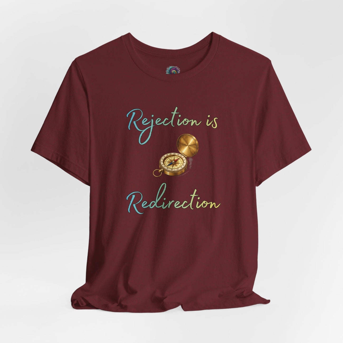 Rejection Is Redirection T-Shirt – Motivational Compass Quote Tee
